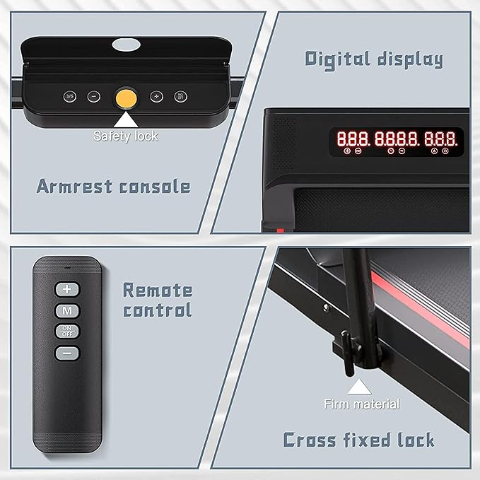 Sperax Walking Vibration Pad with APP, 3 in 1 Under Desk Treadmill, 2.5HP Low Noise Walking Treadmill Pad with Remote Control,Portable Treadmills for Home Office-StrideForce Fitness