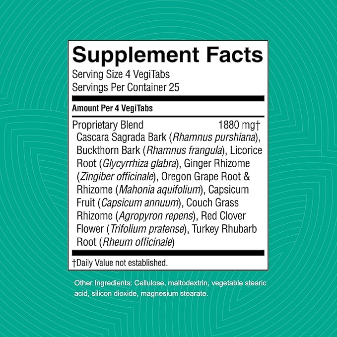 Nature's Sunshine Lower Bowel Stimulator - Helps Relieve Constipation - Cleanse & Detox Your Colon with Natural Herbal Ingredients - 25 Servings - 100 Vegitabs-StrideForce Fitness