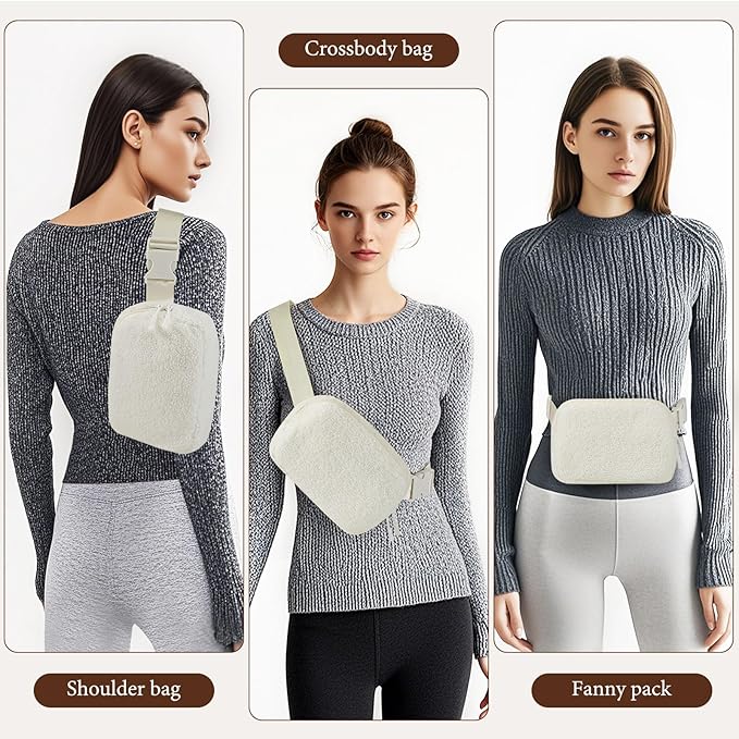 MoKo Fanny Packs for Women Men, Fashion Running Waist Packs, Crossbody Mini Bag Fanny Pack Belt Bag with Adjustable Strap for Running Outdoors Workout Travel Hiking Cycling-StrideForce Fitness