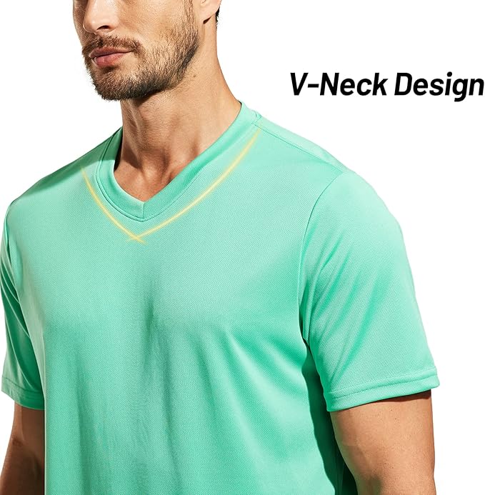 MIER Men's Quick Dry Workout Shirts Moisture Wicking Running Athletic Performance T-Shirts Recycled Polyester Top Tee-StrideForce Fitness