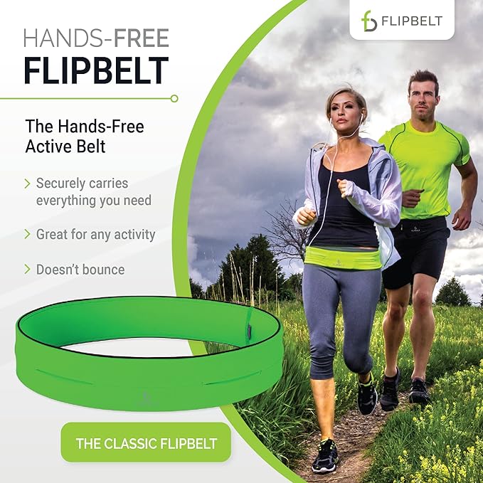 FlipBelt Classic Running Belt, Running Fanny Pack for Women and Men, USA Company-StrideForce Fitness