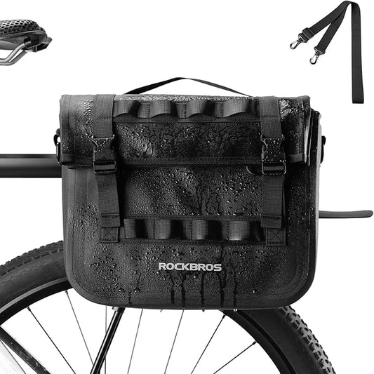 ROCKBROS Bike Panniers 15L Capacity Waterproof Bike Rack Bag Bicycle Panniers for Cycling Commuting Bikepacking Black-StrideForce Fitness