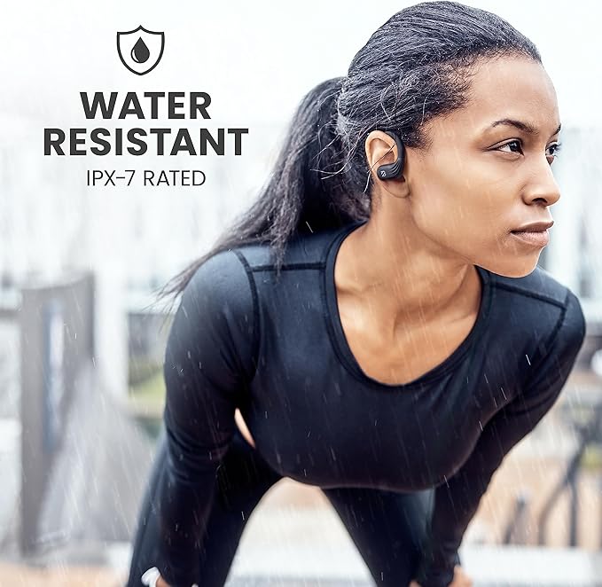 Back Bay Audio Runner 60 Wireless Running Earbuds, 80 Hour Long Battery Life Over The Ear with EarHooks, Wrap Around Earphones Wireless Bluetooth Earbuds with Microphone, Earphones in Ear Headphones-StrideForce Fitness