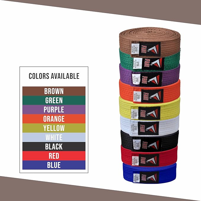 Martial Arts Belt for Karate, Judo, Aikido and Taekwondo - Durable Cotton-Polyester Blend for Adults and Kids-StrideForce Fitness