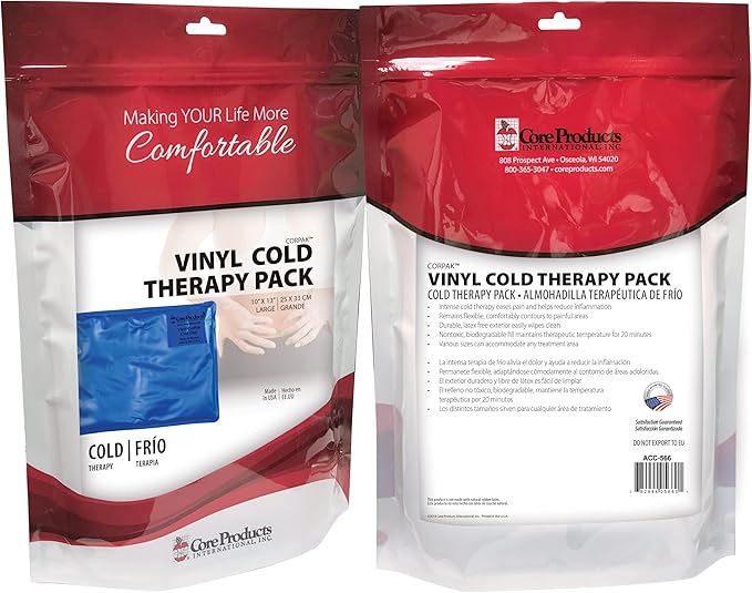 Core Products Flexible Vinyl Intense Cold Therapy Pack - 10" X 13"-StrideForce Fitness
