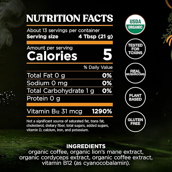 Four Sigmatic The Last of Us High Caffeine Cordyceps Coffee | Organic Dark Roast Extra Strong Ground Coffee with L-Theanine | Energy Booster Without the Jitters | 10oz Bag-StrideForce Fitness