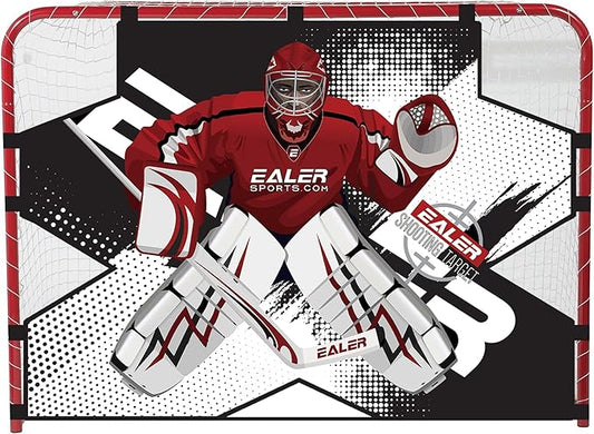 Ealer HTST20 Goalie Shooting Target - Ice & Street Hockey Goal Practice with 5 Precision Targets-StrideForce Fitness