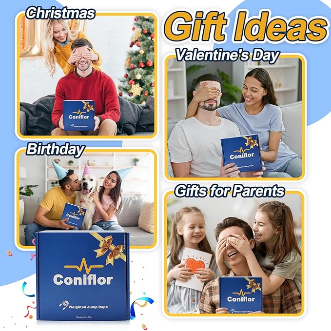 Weighted Jump Rope, 1LB Tangle-Free Ball Bearing Rapid Speed Skipping Rope for Men Women, Adjustable 9mm Cotton & PVC Rope with Alum Handle for Boxing MMA Weight-Loss Athletic Workout Fitness-StrideForce Fitness