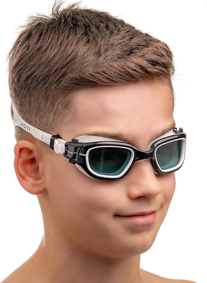 AqtivAqua Swimming Goggles for Kids, MINI-DX Wide View Swim Goggles for Kids Boys Girls, Anti Fog No Leaking-StrideForce Fitness