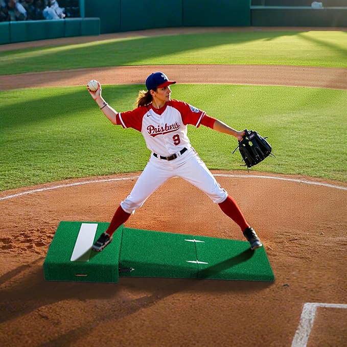 VEVOR Pitching Mound, Baseball Game Mound, Indoor/Outdoor Pitching Practice and Training Equipment, Softball Pitching Aids with Antifade Turf and Pitching Rubber-StrideForce Fitness