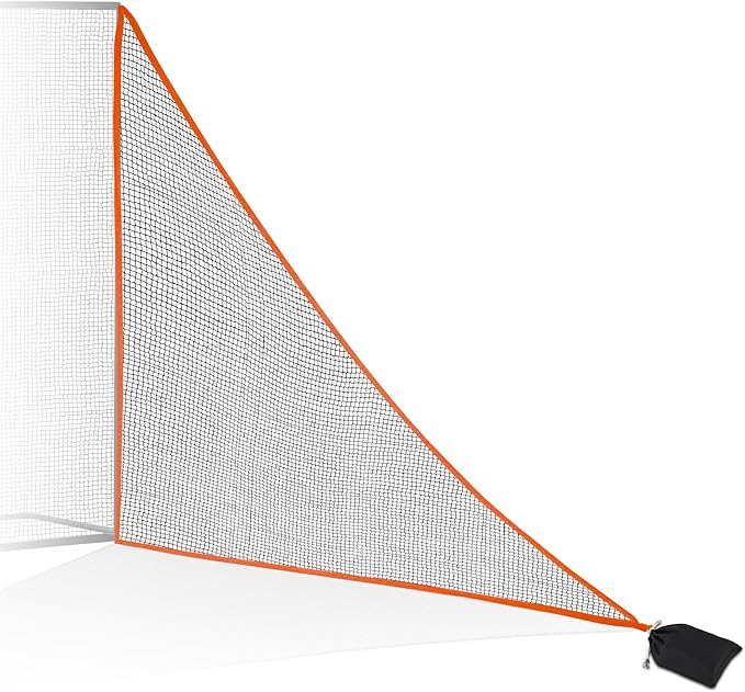 1/2PCS Golf Shank Net Attachment for Golf Hitting Nets with Sandbag, 7 * 7FT/7 * 10FT Golf Barrier Side Net,Golf Practice Hitting Net Barrier Net for Golf, Baseball, Hockey, Soccer (Black/Red-StrideForce Fitness