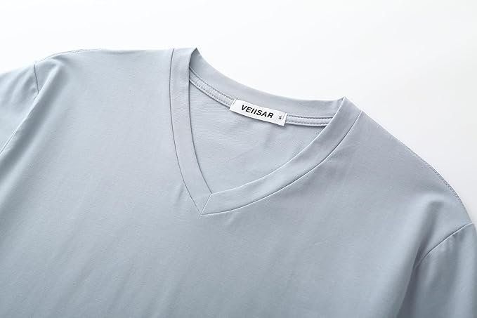 VEIISAR Premium V Neck T Shirts for Men - Modern Fitted Tees Vneck Undershirts-StrideForce Fitness