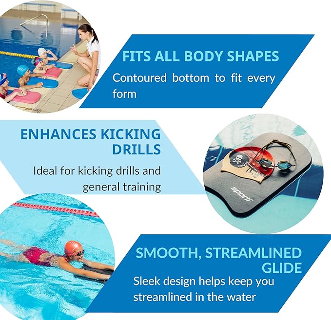 Sporti Kids Kickboard for Swim Training Lesson, Swimming Kickboard for Junior, Water Board for Kids, Swimming Training Aid-StrideForce Fitness