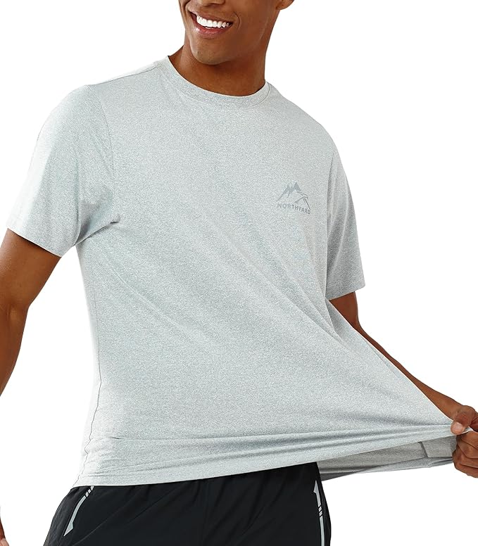 NORTHYARD Men's UPF 50+ Sun Protection Shirts Swim SPF UV Quick Dry Short Sleeve T-Shirts for Athletic Fishing Rash Guard-StrideForce Fitness