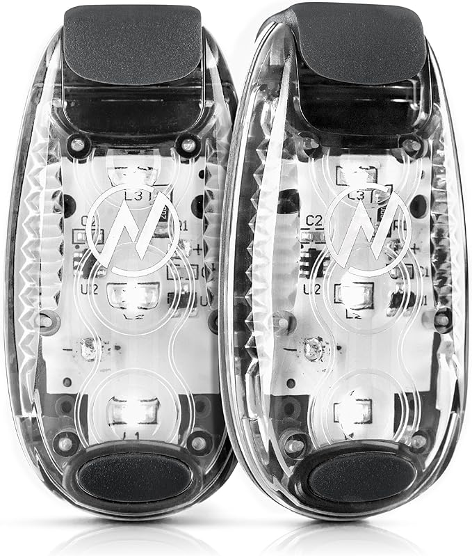 LED Safety Light (2 Pack) - Clip On Strobe/Running Lights for Runners, Dog, Bike, Walking, Boat, Kayak, Stroller and More - High Visibility Accessories for Your Reflective Gear, Bicycle-StrideForce Fitness