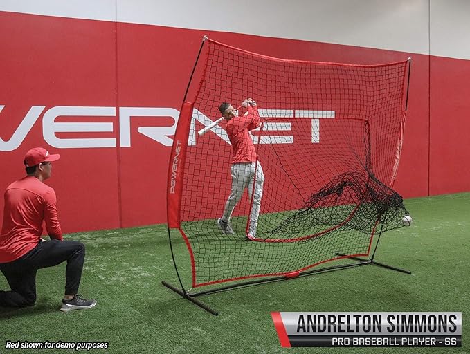 PowerNet Baseball Softball Practice Net 7x7 with Baseball Accessories for Practice Pitching, Batting & Fielding, Ball Caddy, Weighted Baseballs, Tee-StrideForce Fitness