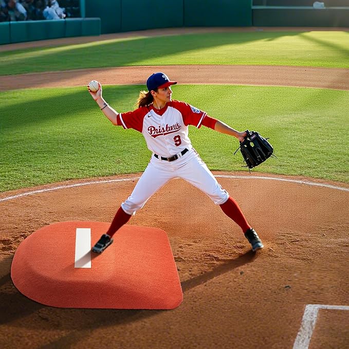 VEVOR Pitching Mound, Baseball Game Mound, Indoor/Outdoor Pitching Practice and Training Equipment, Softball Pitching Aids with Antifade Turf and Pitching Rubber-StrideForce Fitness