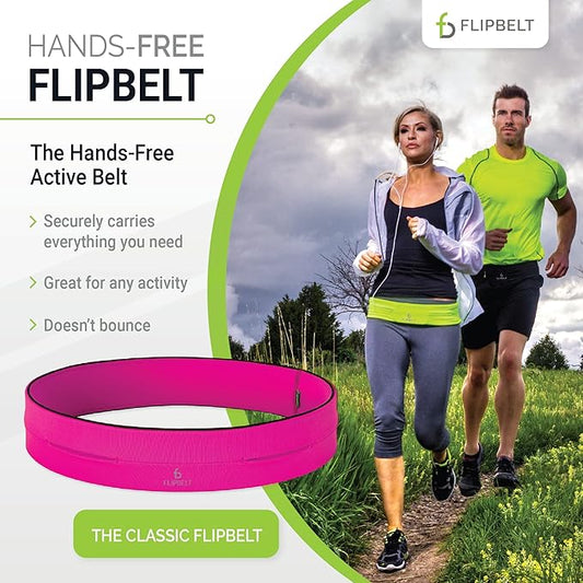 FlipBelt Classic Running Belt, Running Fanny Pack for Women and Men, USA Company-StrideForce Fitness