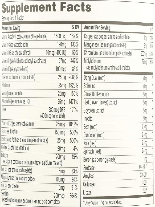 365 by Whole Foods Market, Women's One Daily Multivitamin Tablets, 180 Count-StrideForce Fitness