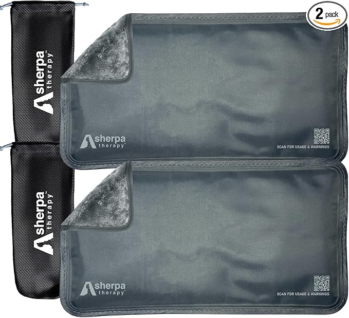 Small Flexible Gel Ice Packs for Injuries Reusable - Soft Hot and Cold Packs for Injuries for Ankle, Hand, Wrist, Head Pain Relief - 5" x 10" - 2PK - Grey-StrideForce Fitness