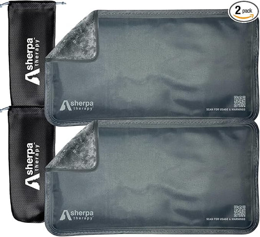 Small Flexible Gel Ice Packs for Injuries Reusable - Soft Hot and Cold Packs for Injuries for Ankle, Hand, Wrist, Head Pain Relief - 5" x 10" - 2PK - Grey-StrideForce Fitness