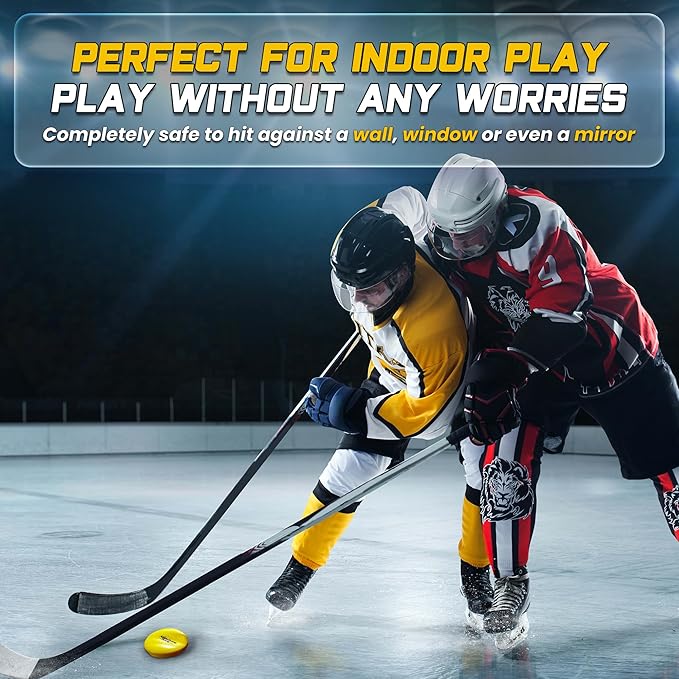 Nature Bound The Anywhere Puck Foam Hockey Training Puck (6 Pack with Drawstring Storage Bag), for Children and Adults, Indoor and Outdoor Use-StrideForce Fitness