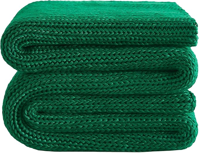 L'AGRATY Knitted Weighted Blanket - 48"x72" 20lbs Cooling Chunky Knit Heavy Blanket for Adults Braided Crochet Throw Thick Cable Yarn Knit Decorative No Beads Evenly Weighted Machine Washable-StrideForce Fitness