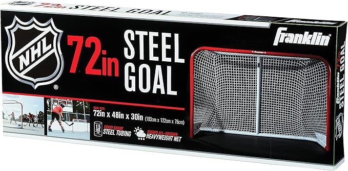 Franklin Sports Street Hockey Goal - Official Regulation Steel Hockey Net - Street Hockey Goal Set-StrideForce Fitness
