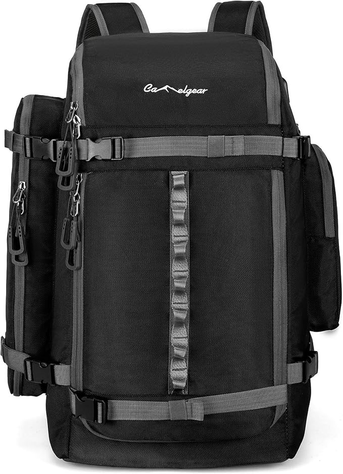 65L Ski Boot Bag,Large Duffle Travel Bag,1680D Nylon Waterproof Padded Ski Boot Bag Backpack For Women Men Kids-StrideForce Fitness