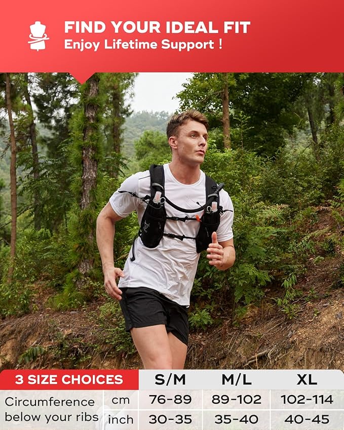 UTOBEST Upgrade Running Hydration Vest 10L, Running Backpack for Women Men Multi-Functional Storage, Adjustable Water Vest for Trail Marathon Race Jogging Cycling-StrideForce Fitness