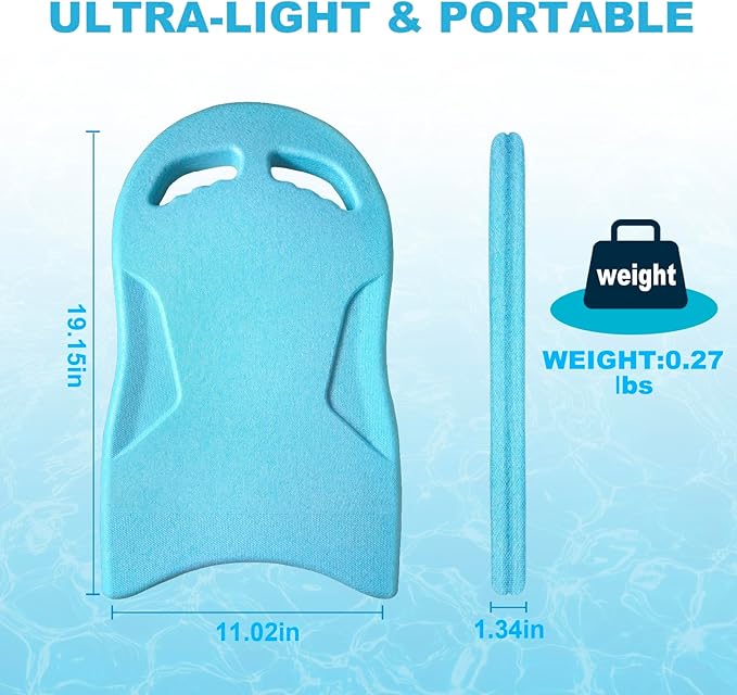 Swimming Kickboard, Lightweight and High Buoyancy Swim Training Board for Swimmers, Durable EPP Material, Ideal for Pool Exercise and Swimming Lessons-StrideForce Fitness