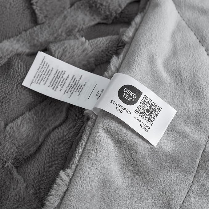 Cozy Bliss Faux Fur Throw Blanket for Couch, Jacquard Fuzzy Plush Soft Thick Winter Throw Blanket for Sofa Bed Living Room Bedroom，50"x60" Grey-StrideForce Fitness