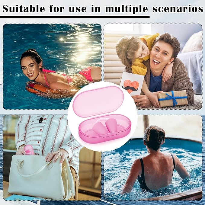 2 Pack Nose Plugs for Swimming for Adults and Kids (Age 7-12), Waterproof Soft Silicone Swimming Protectors Nose Block Nostril Plugs for Swimmers Surfers Water Sports-StrideForce Fitness