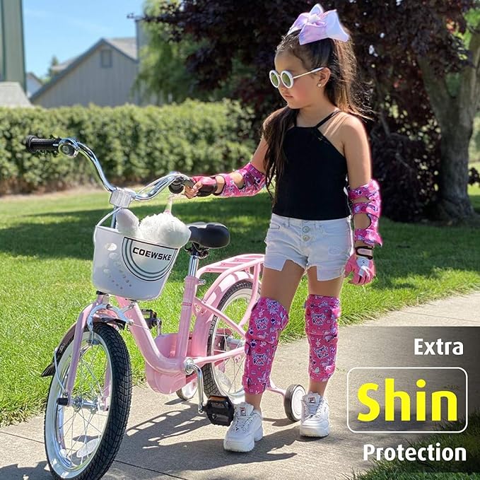 Soft-Style Kids Knee and Elbow Pads with Bike Gloves, Flexible Impact-Resistant Gear for Ages 2-11, Designed for Balance Bikes, Roller-Skating, and Skateboarding-StrideForce Fitness