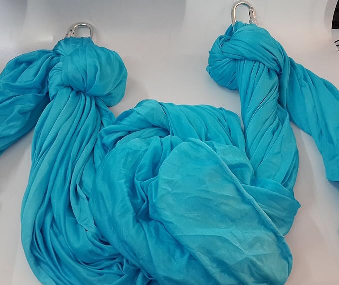 DASKING Aerial Silks Starter Kit - Durable 11Yards of Aerial Yoga Hammock with Hardware, Aerial Swing for Acrobatic Flying Yoga & All Levels (Aerial Rigging Point Up to 14ft)-StrideForce Fitness