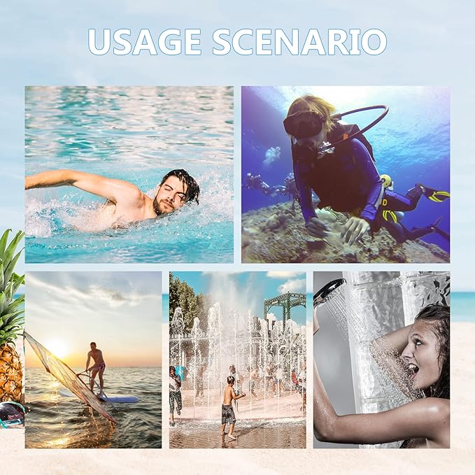 Reusable Swimming Ear Plugs with Nose Clips -2 Pairs Silicone Swimmers Ear Plugs for Adult Water Surfing, Snorkeling, Sleeping and Shower-StrideForce Fitness