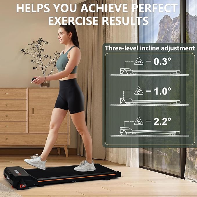 GOYOUTH 2 in 1 Under Desk Electric Treadmill Motorized Exercise Machine with Wireless Speaker, Remote Control and LED Display, Walking Jogging Machine for Home/Office Use-StrideForce Fitness