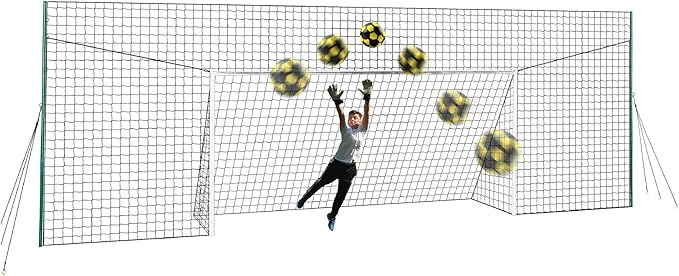 3-in-1 Soccer Training Rebounder & Goal Backstop Net - Soccer Goal for Volley, Passing, Solo Training - Outdoor Sports, Backyard Games-StrideForce Fitness