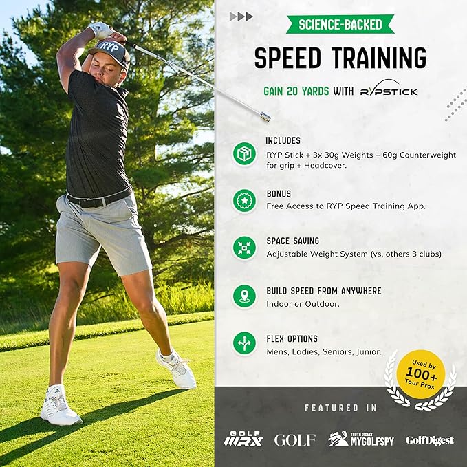 Rypstick | Golf Swing Trainer Device for Increased Distance - Golf Speed Trainer and Warmup Aid-StrideForce Fitness