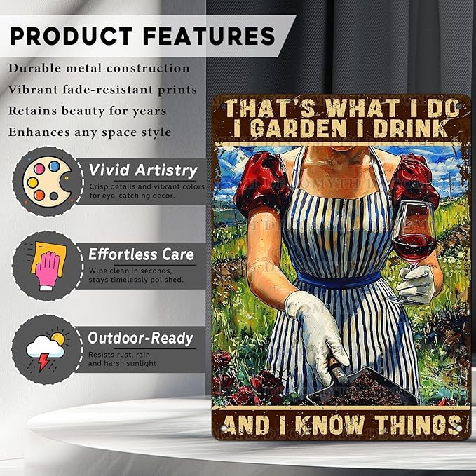 Gardening Decor That's What I Do I Garden Vintage Metal Sign for Home Yard Garden Backyard Garage Man Cave Shed Office Craft Room 12 * 16inch-StrideForce Fitness