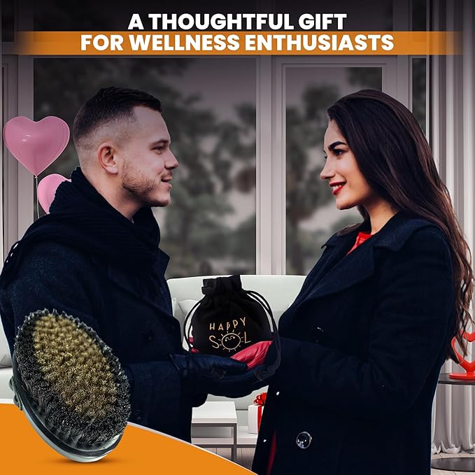 Copper Body Brush - Dry Brushing Body Brush with Ion Charged Copper Bristles, Glowing Skin, Lymphatic Drainage and Blood Circulation Improvement-StrideForce Fitness