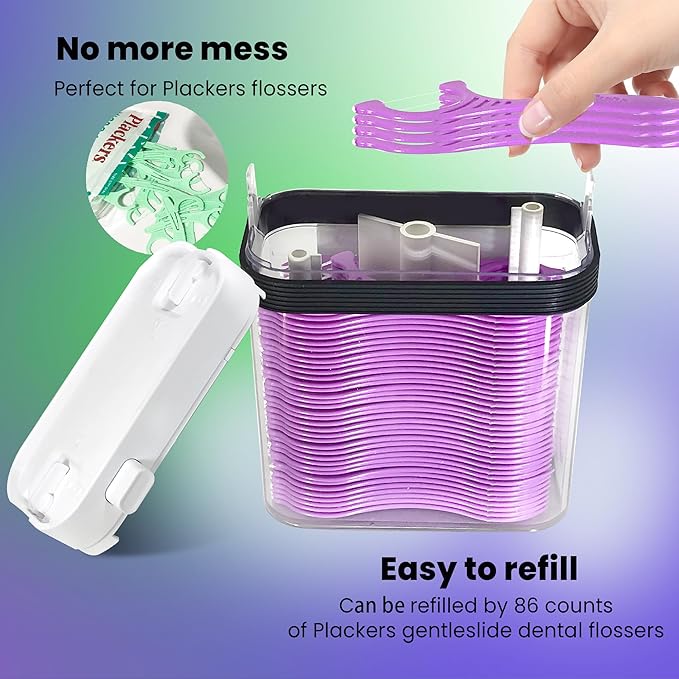Empty Floss Pick Holder, Floss Pick Dispenser for Cleaning Teeth, Travel Floss Picks Case Flosser Dispenser, Flosser Holder