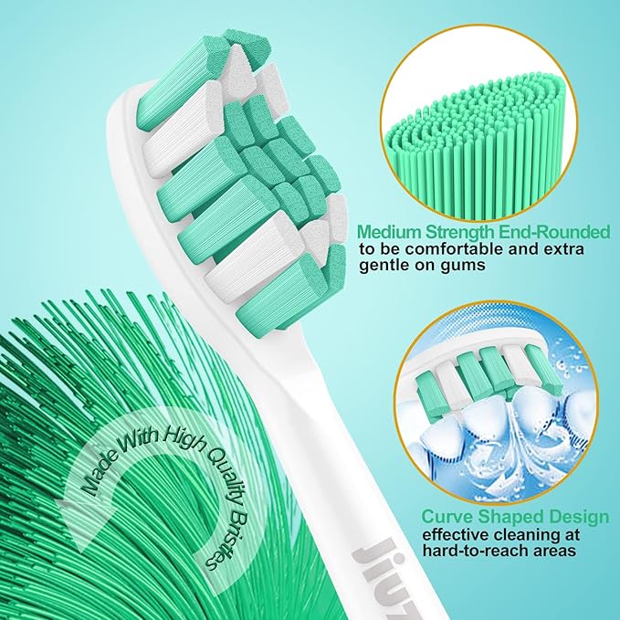 Replacement Toothbrush Heads Compatible with Philips Sonicare: Electric Brush Heads for Sonicare C2 Plaque Control Protective Clean 4100 5100 6100 Toothbrush, 4-Pack
