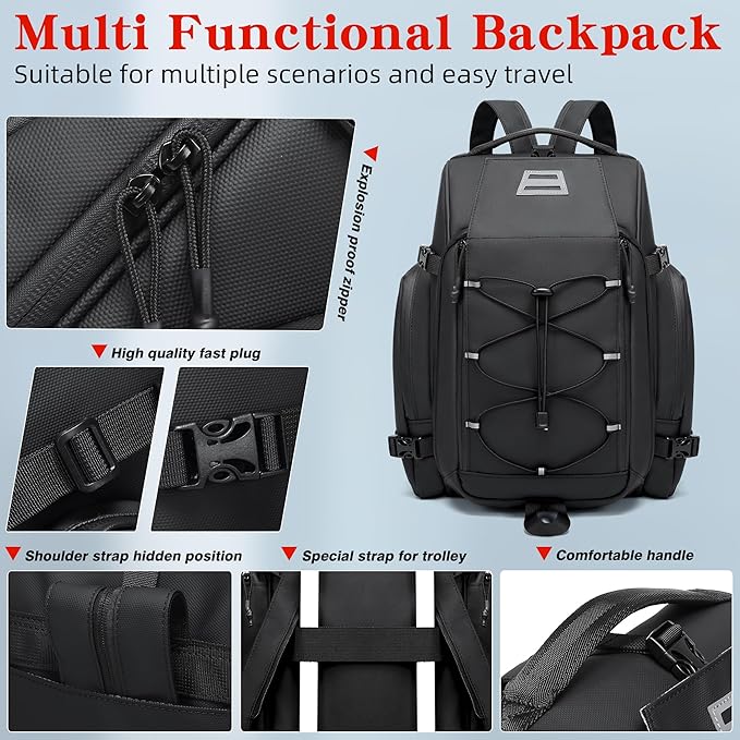 19L Reflective Bike Rack Bag Large Capacity Waterproof Rear Bag with Rain Cover E-Bike Bicycle Accessories Basket Storage Crossbody Saddle Shoulder Rear Seat Luggage Pouch Bag Accesorios Bicicletas-StrideForce Fitness