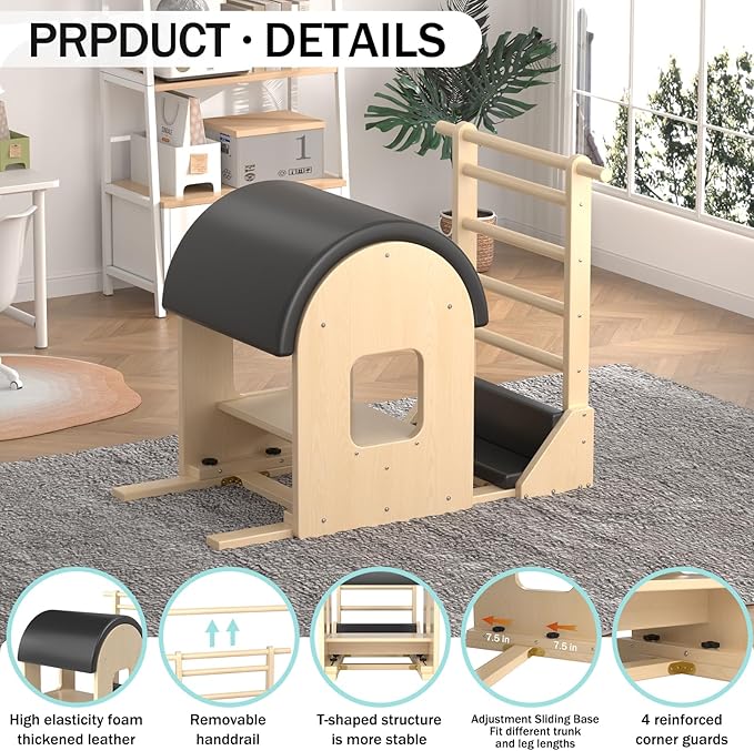 Pilates Barrel, Pilates Spine Corrector is Designed for People who Work in Offices, Pilates Arc Corrects Posture, Relaxes,Stretches to Make The Spine Soft and Supple- Sturdy Solid-3h09n1-StrideForce Fitness