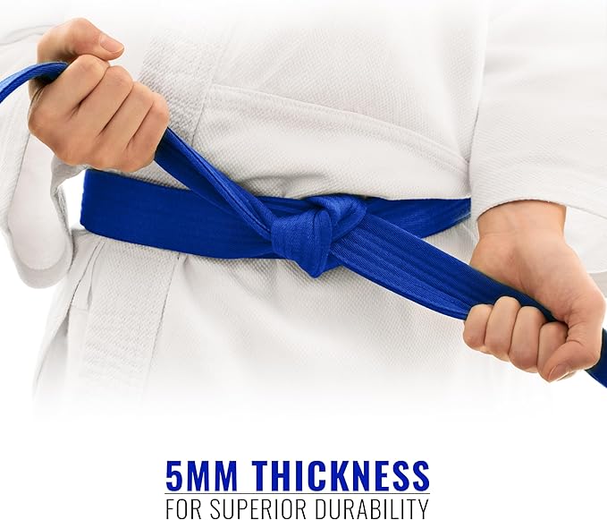 DXM SPORTS BJJ Jiu Jitsu Belt - Taekwondo Karate Belt - Martial Arts Uniform Ranking Judo Belt Double Stitched for Kids Adult-StrideForce Fitness