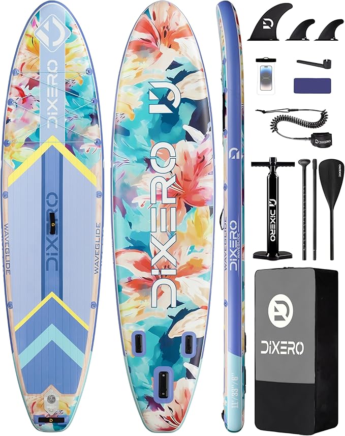 Inflatable Stand Up Paddle Board with SUP Accessories, Anti-Slip EVA Deck, 11'*33" Inflatable Paddle Boards for Adults & Youth of All Skill Levels-StrideForce Fitness