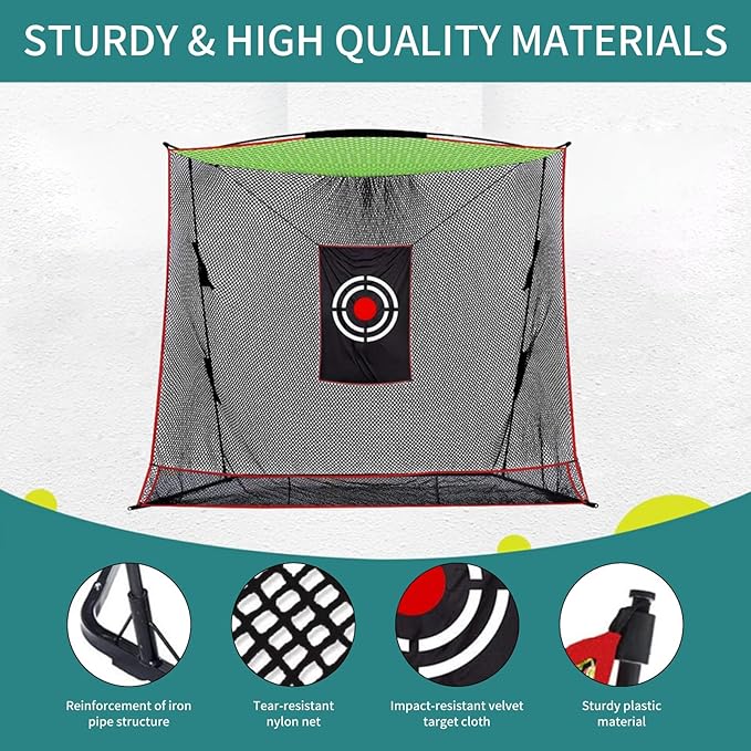 Golf Net for Backyard Drivin Heavy Duty Golf Hitting Practice Net Large Outdoor Indoor for Use10x8FT-StrideForce Fitness