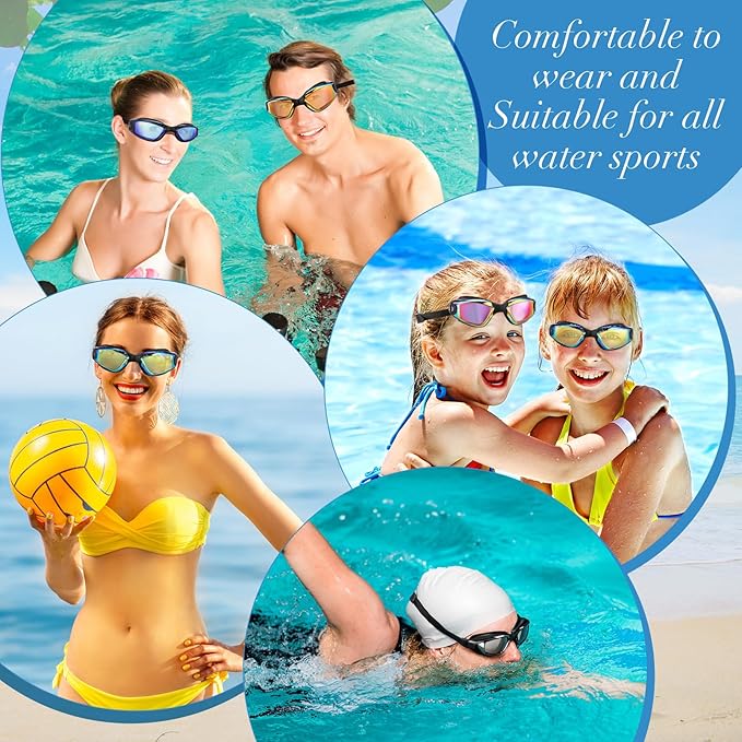 Konohan 10 Pack Swim Goggles Bulk for Kids adult Pool Goggles Anti Fog Silicone No Leak Swimming Glasses for Men Women Youth-StrideForce Fitness
