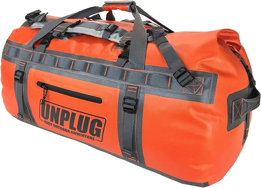 UNPLUG Ultimate Adventure Bag | 1680D Heavy Duty Waterproof Bag | Large Travel Duffle Bag which can be Used for Camping, Motorcycling, Boating, or Hunting-StrideForce Fitness